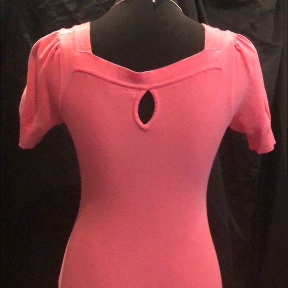 HOT PINK BEBE SWEATER TOP - Picture 4 of 5